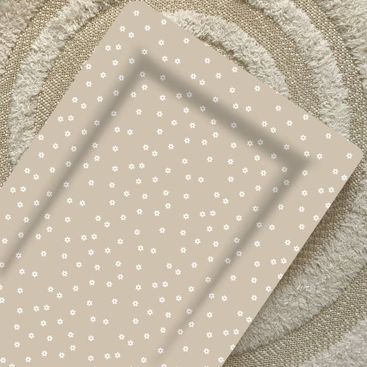 Baby Changing Mat | Neutral Daisy Print | Handmade UK for wholesale by Bobbin and Bumble - Baby Changing Mats