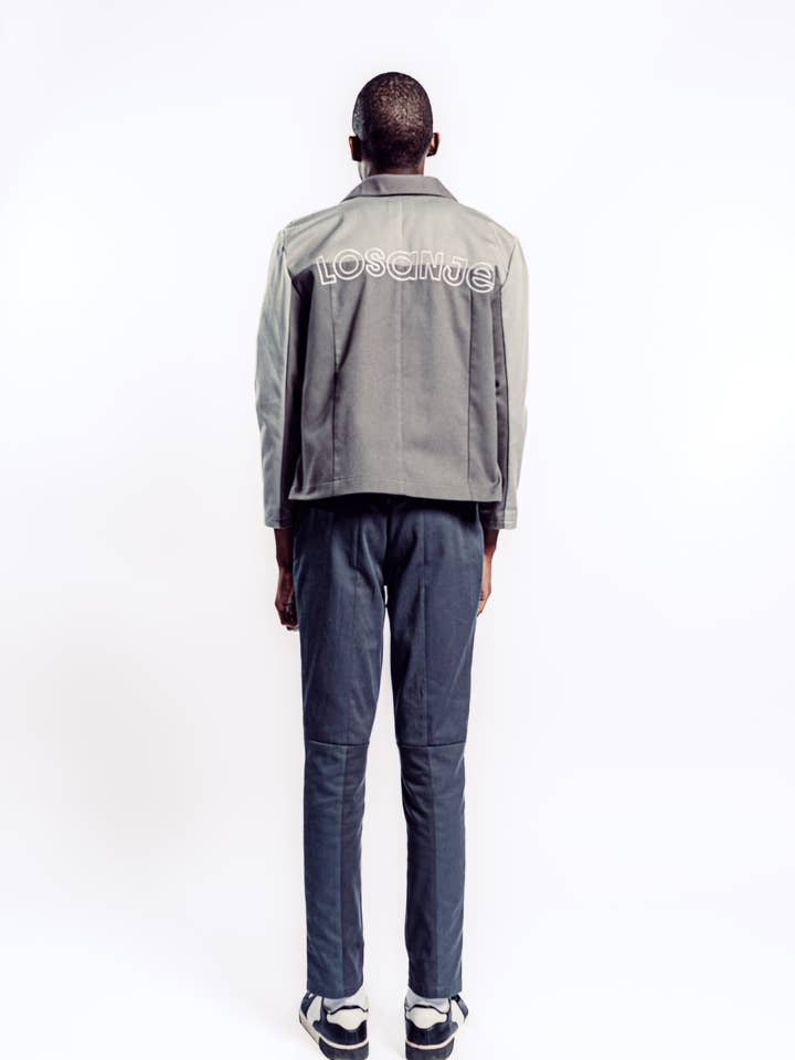 Jaqueta de trabalho cinza por atacado de LOSANJE