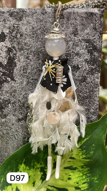 Pretty Persuasions – Großhandel Kette mit Anhänger/Charm – N23188G Halskette mit Steinverzierung, französische Puppe, Edelstahl7