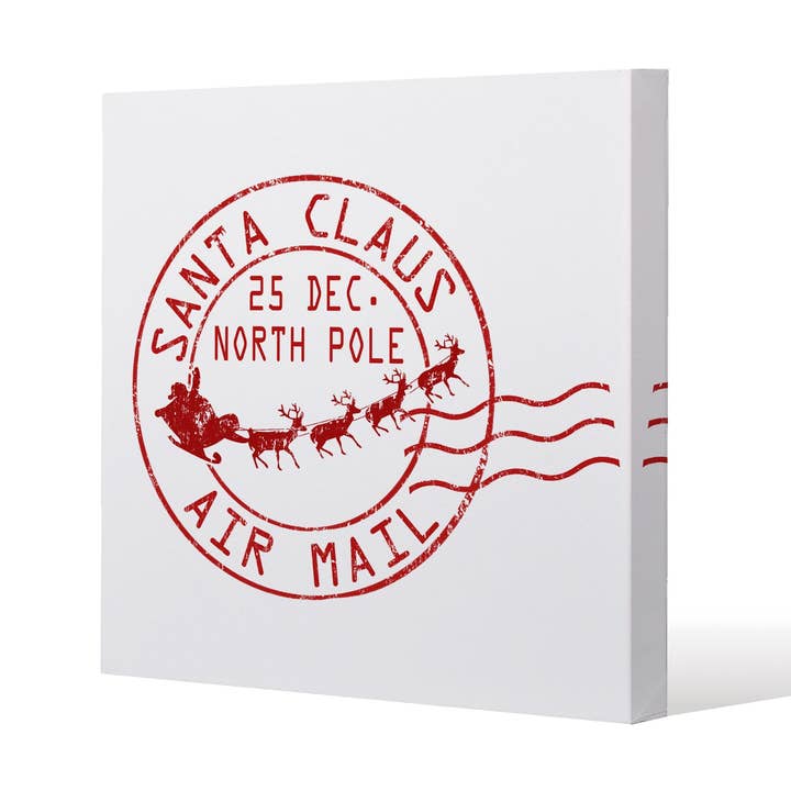 Santa claus air mail (canvas) for wholesale by Benjamin Tate Design