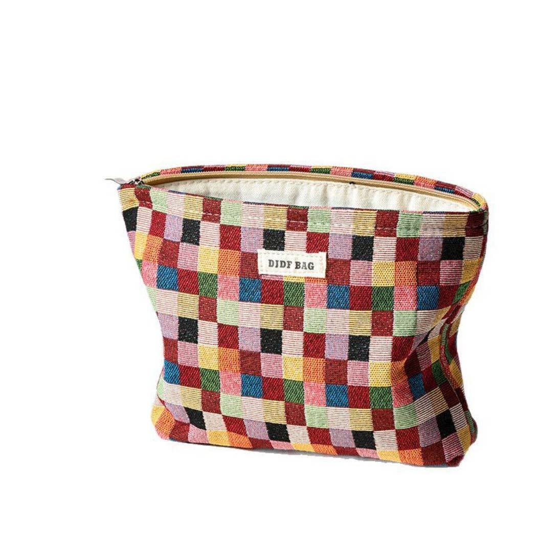 Funkyrel® Atzbranding Limited – Engroshandel Clutch - Dame – Cosbai - Vintage Farverig Patchwork Clutch Taske med Lynlås0
