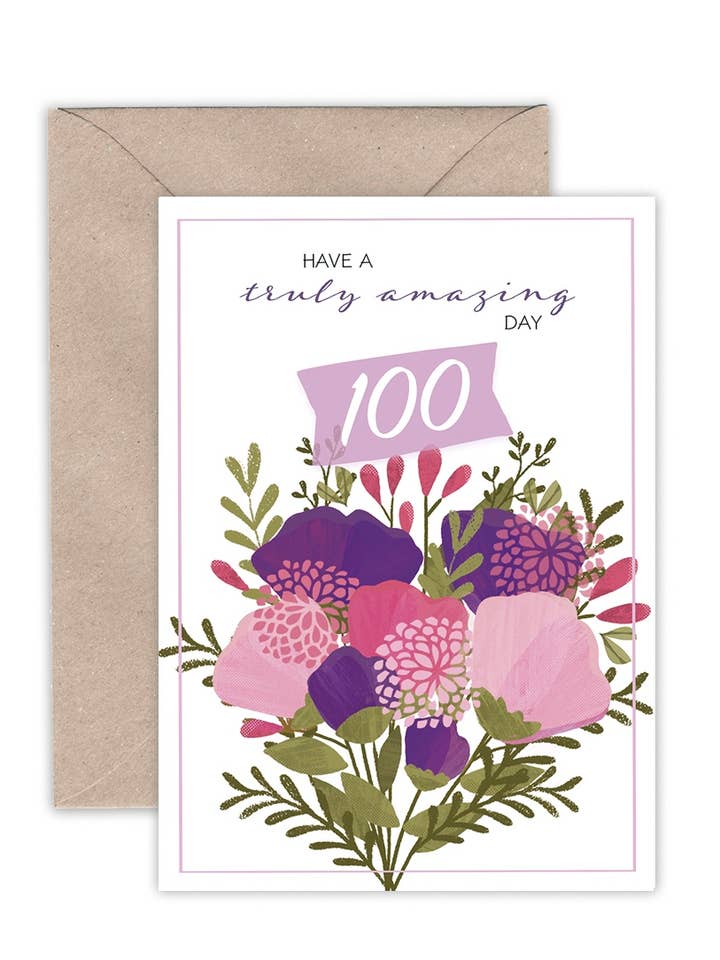 Cartão de 100º Aniversário Milestone Age por atacado de Emma Bryan Design