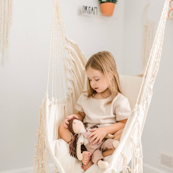 Limbo Imports Hammocks - Wholesale Hammock - Kids - Macrame Hanging Swing Chair + 2 Pillows Set JR.3
