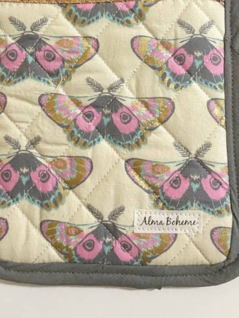 Glow Moth Cork and Cotton Potholder (no pocket) for wholesale by Alma Boheme Handmade