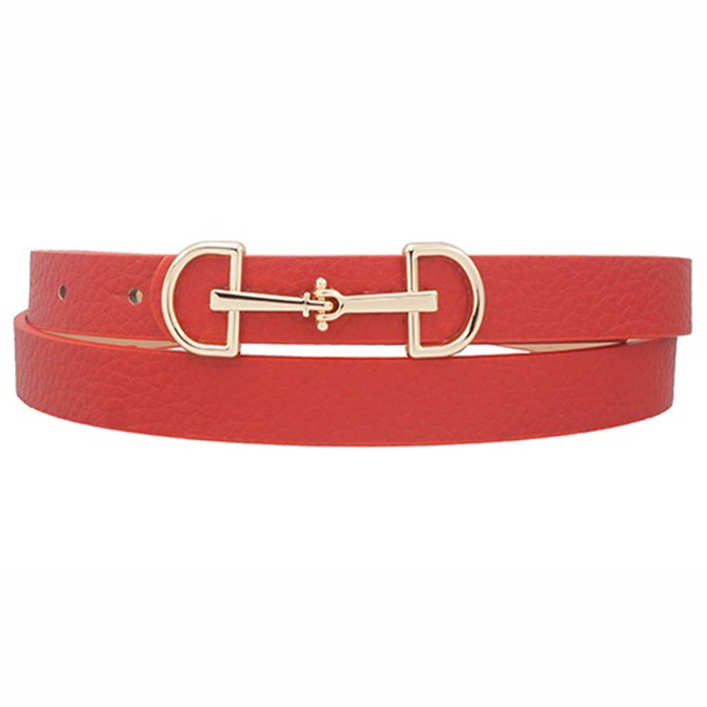 JOIA ACCESSORIES – wholesale Belt – Women's – LUX D RING HORSE BIT BUCKLE SKINNY BELT, IW 200069