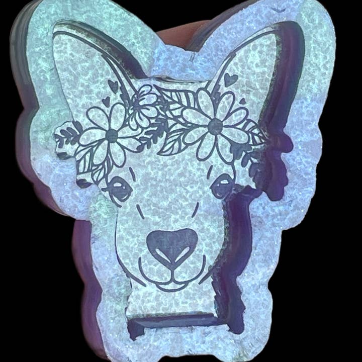 Floral Kangaroo Silicone Mould for wholesale by Devine Silicone Moulds