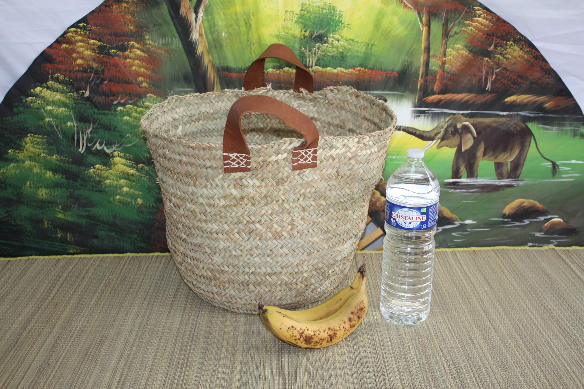 Boutique Huléti - Wholesale Basket - Plant/flower pot cover basket - Basket Bac Chest - 4 SIZES to choose from - leather wicker rattan straw0