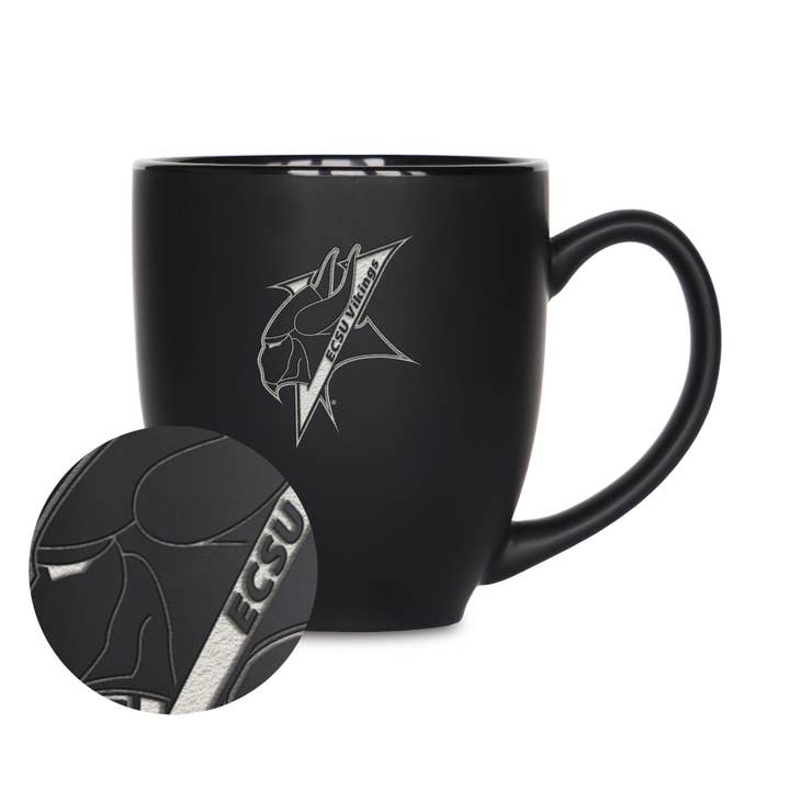 NCAA Elizabeth City StateĀ Vikings15oz Black Ceramic Mug for wholesale by Rico Industries