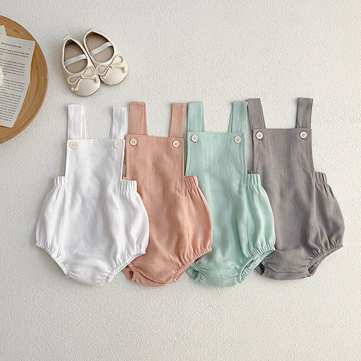 MyKids-USA® - Wholesale Overalls - Baby - Baby Unisex Solid Color Overalls Design bodysuit1