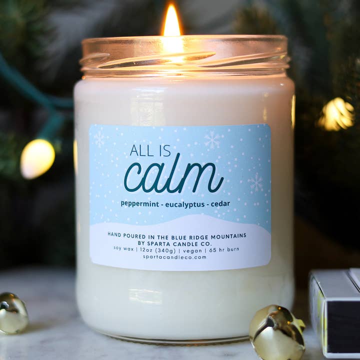ALL IS CALM CANDLE for wholesale by Sparta Candle Co.