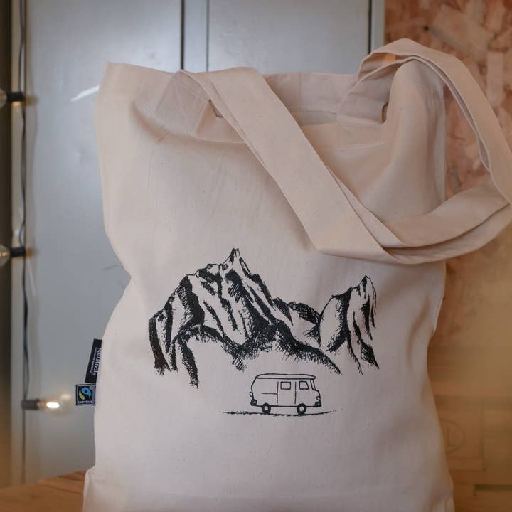 Hannibelle - Wholesale Tote Bag - Women's - Mountains and Camper Tote Bag1