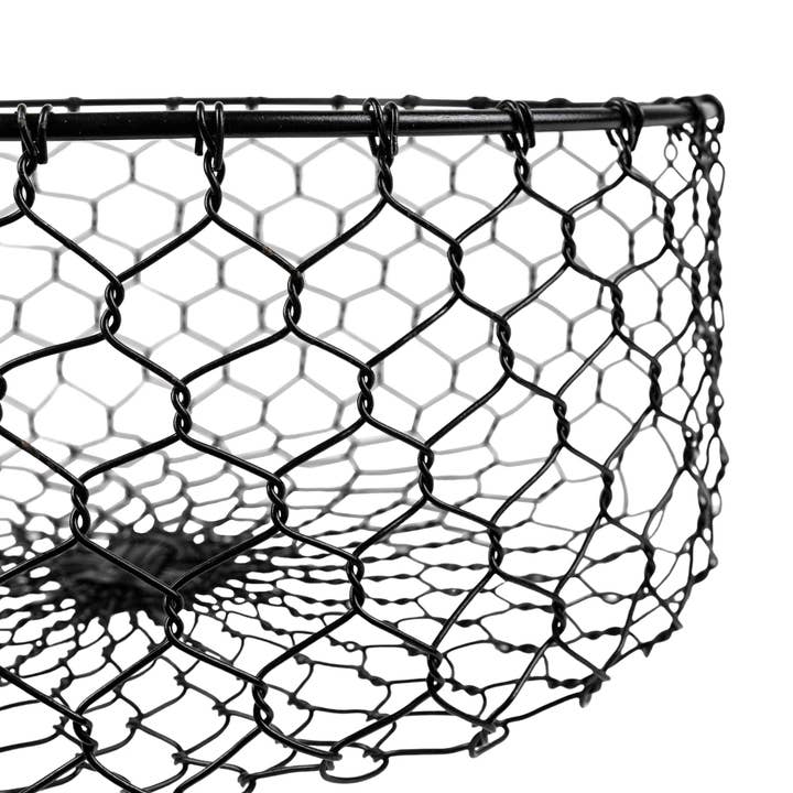 Foreside Home & Garden - Wholesale Basket - SALE - Barric Chicken Wire Farmhouse Black Basket Fall Decor