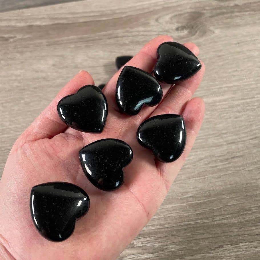 Keystone Crystals - Wholesale Spiritual Stone/Crystal - Obsidian Pocket Hearts – Black Crystal Hearts for Retailers6