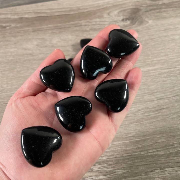 Keystone Crystals - Wholesale Spiritual Stone/Crystal - Obsidian Pocket Hearts – Black Crystal Hearts for Retailers6