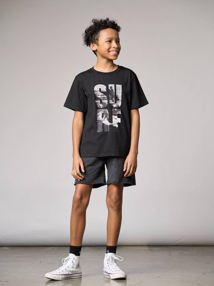 Little Bipsy - Wholesale Shorts - Kids - Acid Wash Raw Edge Harem Short - Black