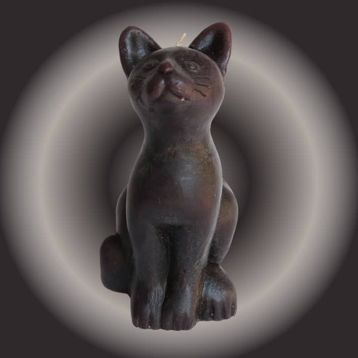 Black Cat Good Luck Figure Candle for wholesale by Aquarian Soul
