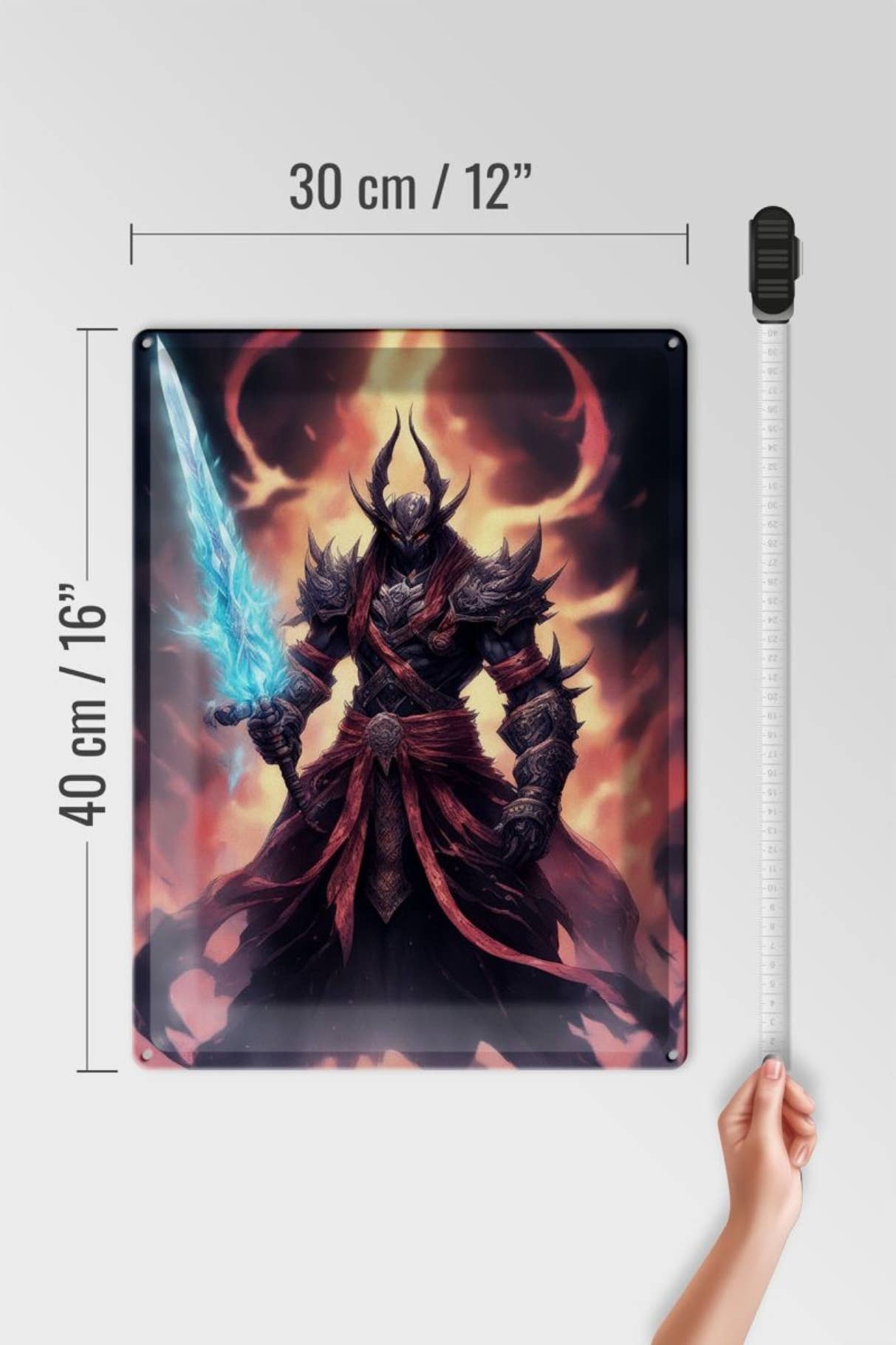 Femer - Vendita all'ingrosso Cartelli - Targa in metallo 30 x 40 cm Cursed Spectral Blades Fighter3