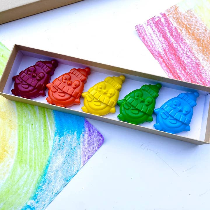 Penguin Crayons Gift Box for wholesale by KagesKrayons