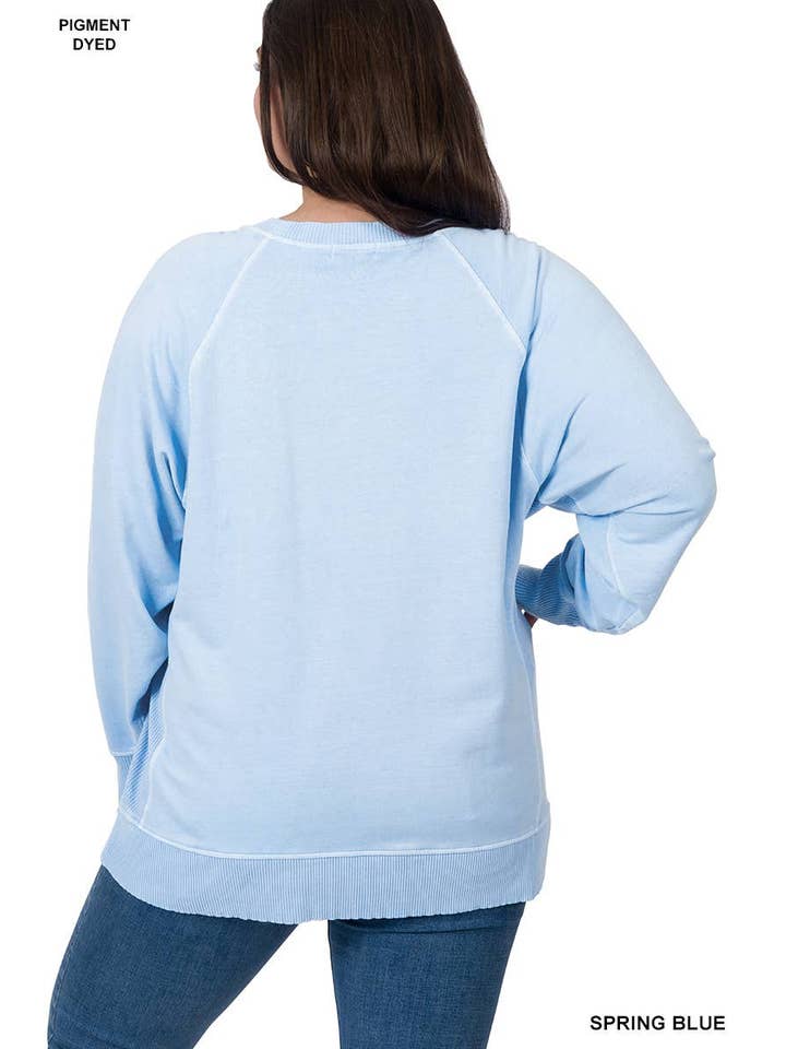 Vanilla Monkey - Wholesale Sweatshirt - Women's - Plus Pigment Dyed French Terry Pullover9