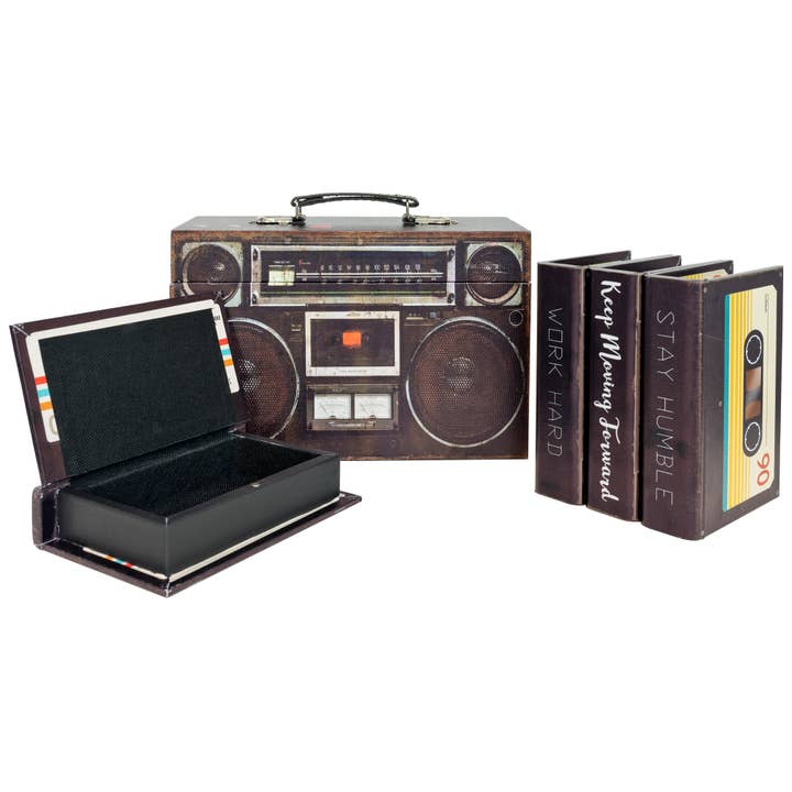 Ghetto Blaster Brown Storage Box Set for wholesale by Febland