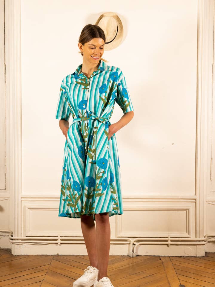 KIARA REIMS BLUE DRESS for wholesale by JUDITH LACROIX