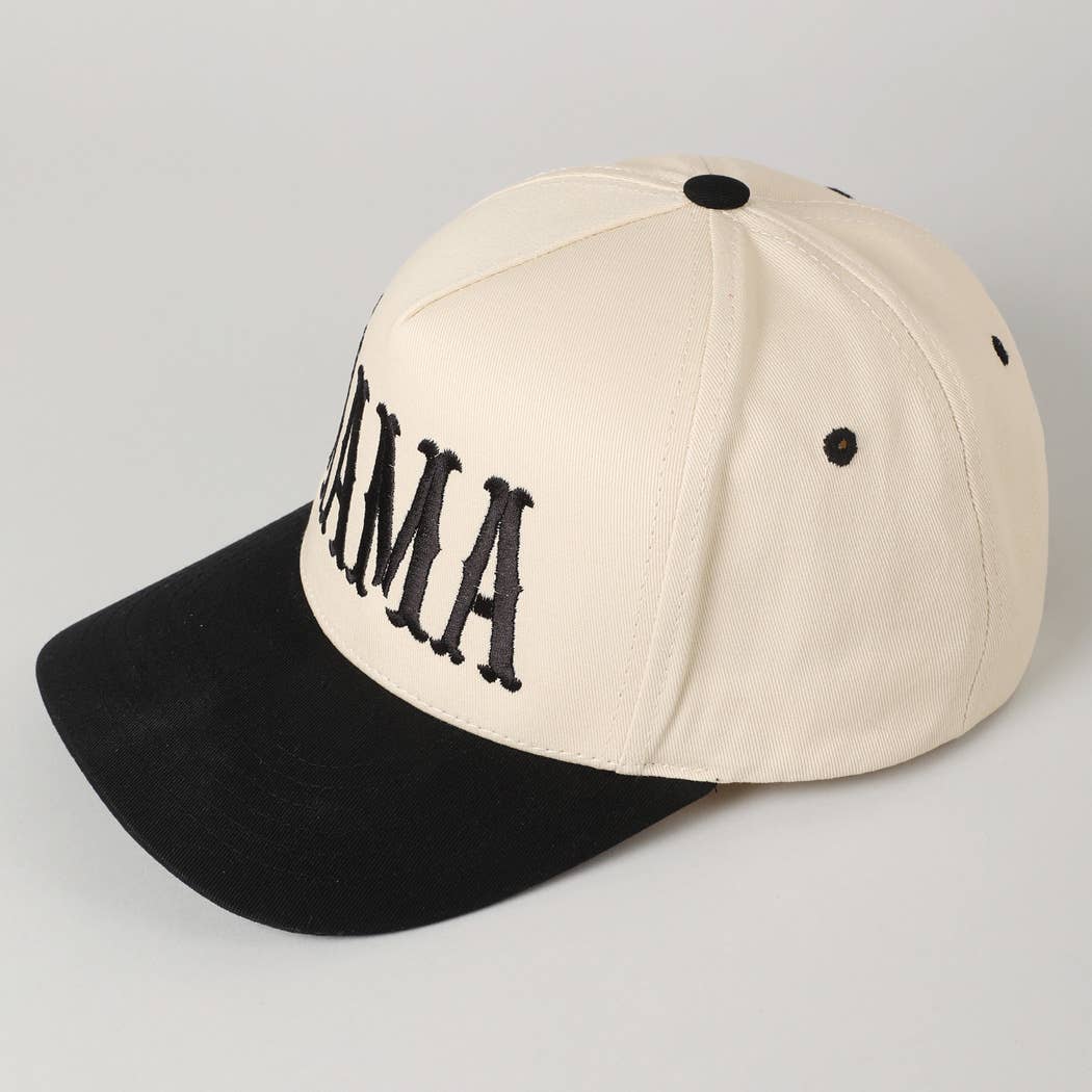 Fashion City - Wholesale Baseball Cap - Women's - MAMA Typographic Design Embroidery Baseball Cap6