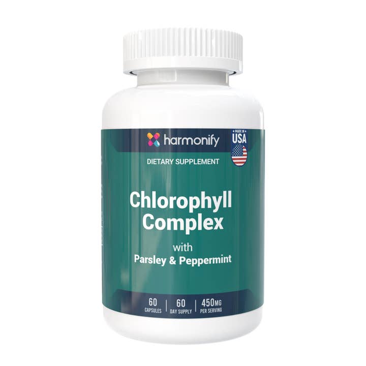 HARMONIFY - Wholesale Oral Supplement/Vitamin - HARMONIFY Chlorophyll Capsules 450mg with Vitamin C 120 Caps3