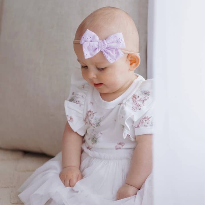Broderie Bows for wholesale by Mae and Rae Bows
