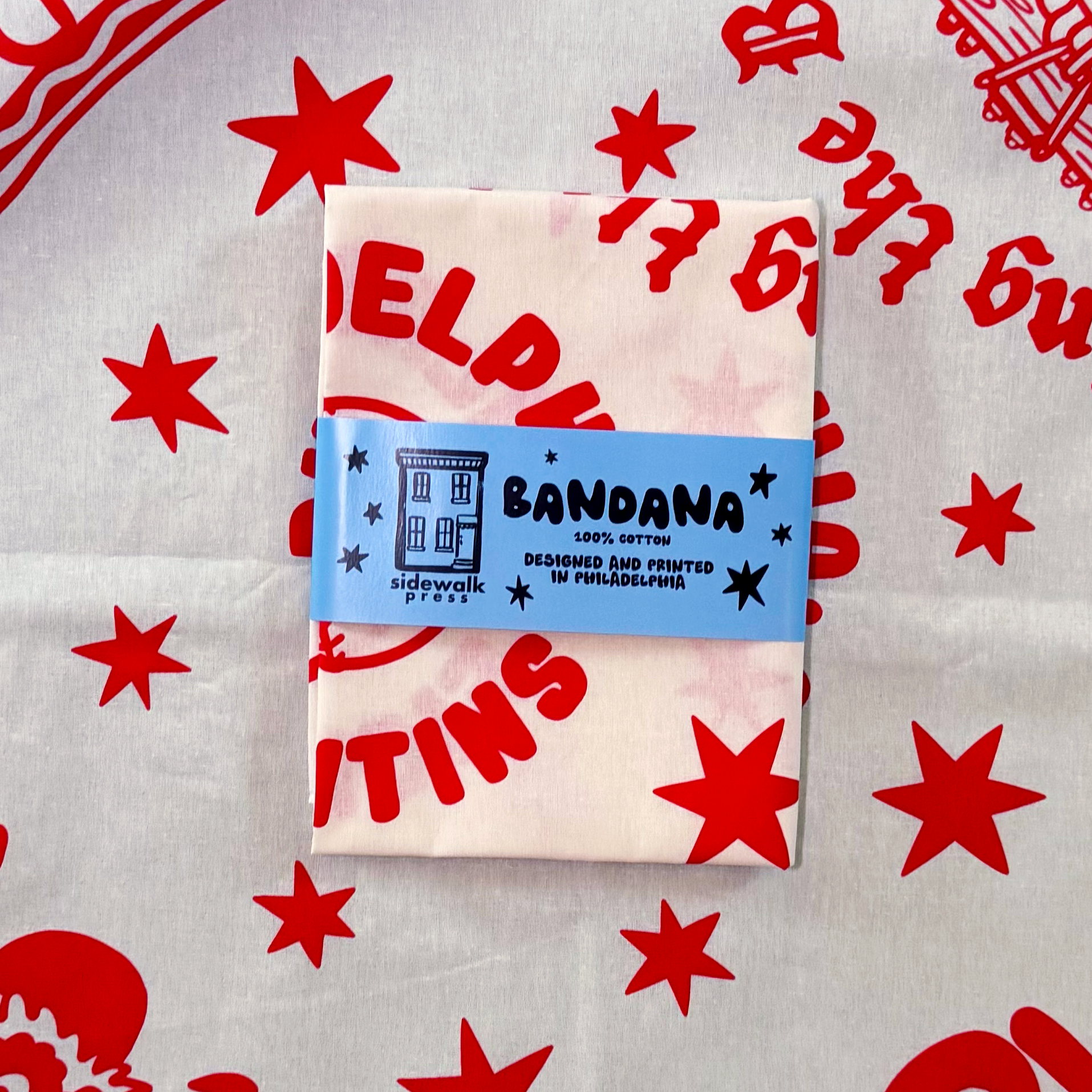 Sidewalk Press - Wholesale Bandana - Unisex - Go Phils Philadelphia Phillies Bandana2