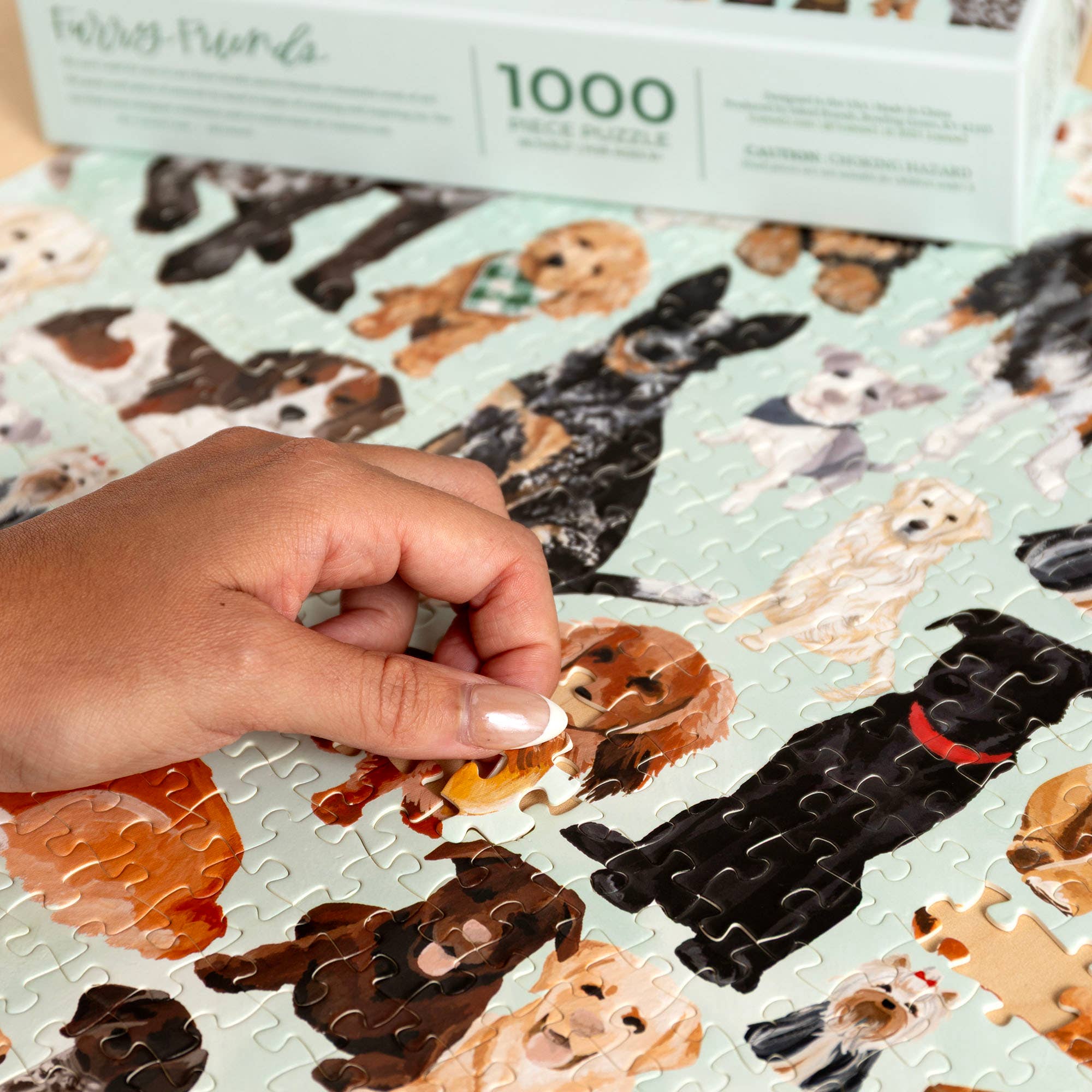 1canoe2 | One Canoe Two Paper Co. - Wholesale Puzzle - Adult - Furry Friends - 1,000 Piece Dogs Jigsaw Puzzle7