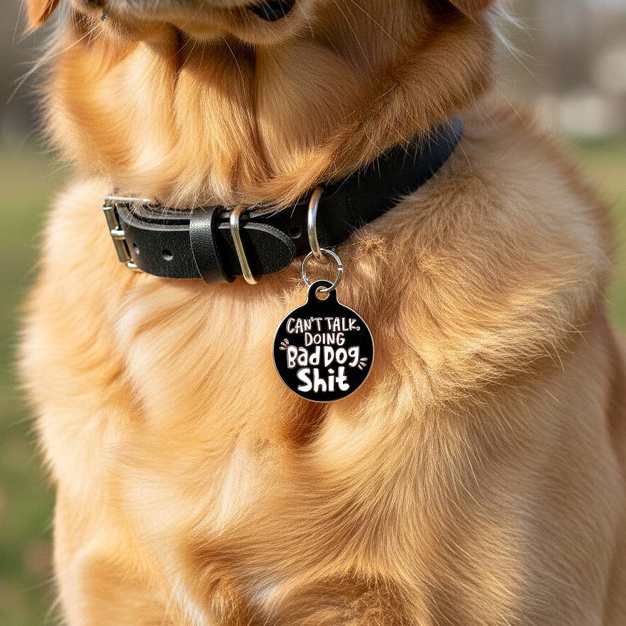 Bad Tags – wholesale Pet collar charm – Cat/dog – Personalized Pet ID Tag w/ Scannable Code - Bad Dog Shit6