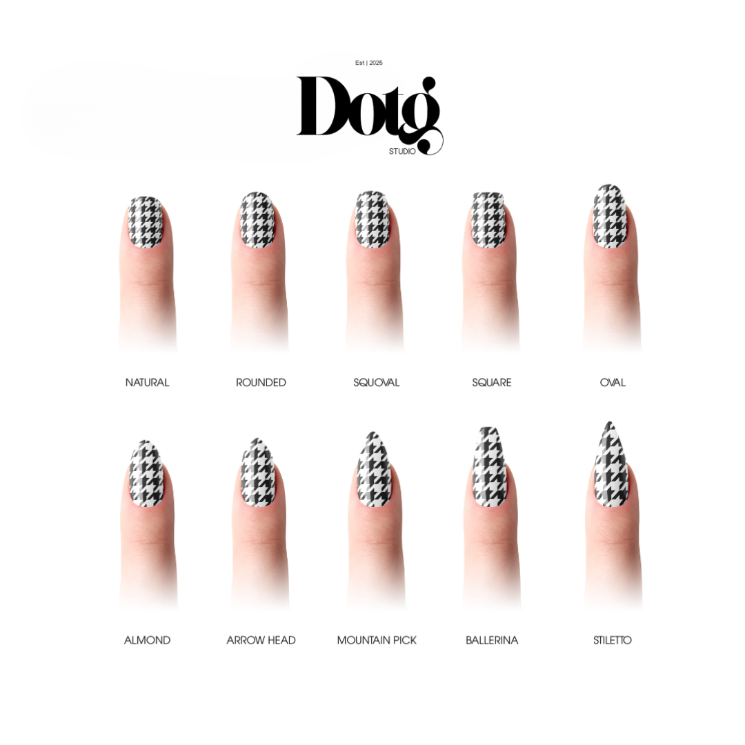 Design on The Go Studio - Wholesale Nail Art/Decal - Houndstooth Nail Wraps DIY Manicure Stickers Decal Strips4