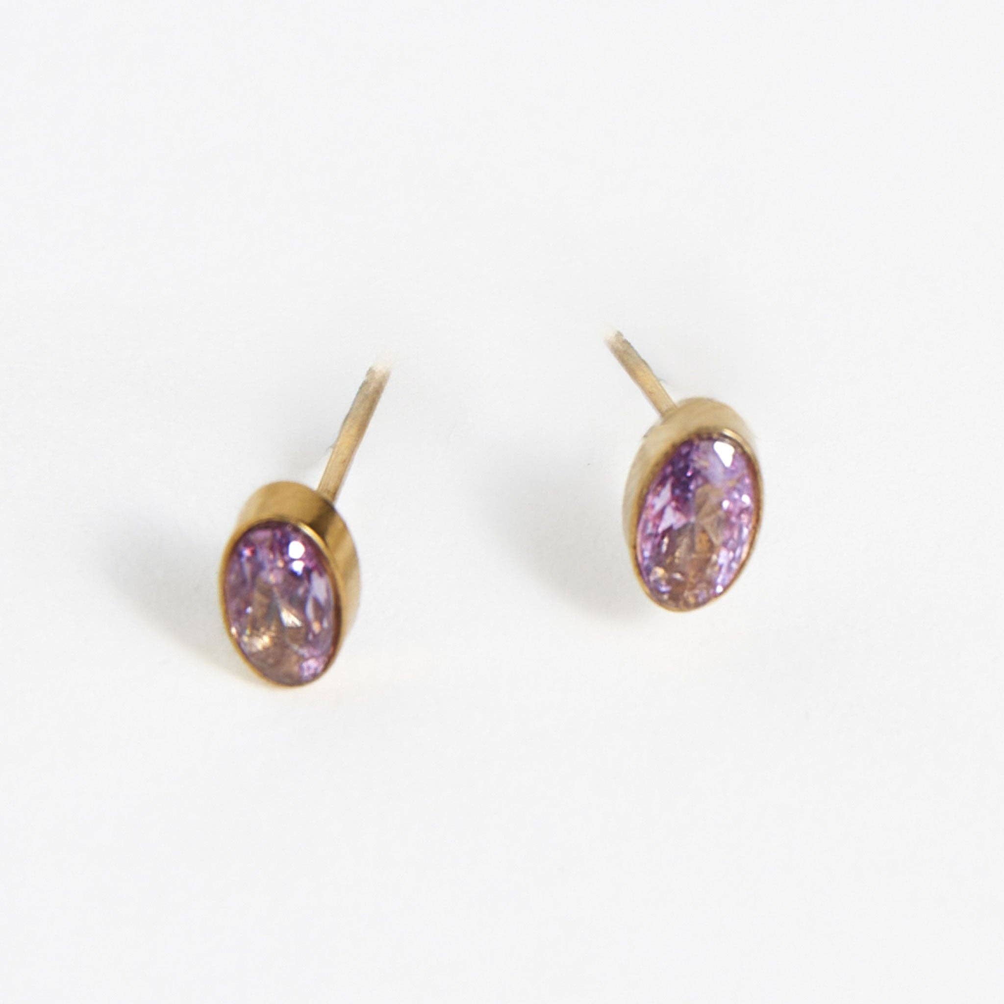 Elsie & Zoey - Wholesale Stud/Post Earrings - Waterproof Earring Narelle Oval Cubic Zirconia 18K Gold Stud9