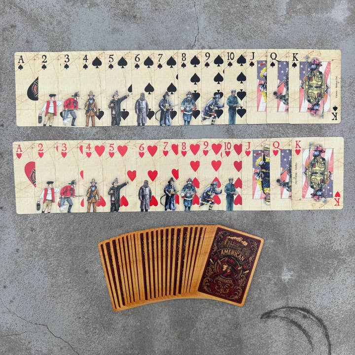 History America - Wholesale Playing Cards - “American Firefighter” – Premium Casino-Grade Patriotic Playing Cards | Standard Size8
