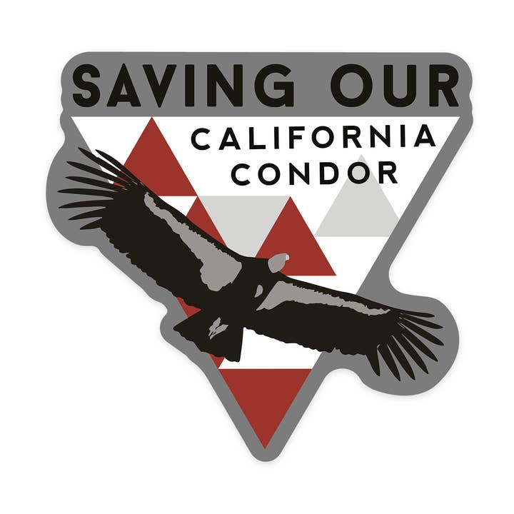 Lantern Press - Wholesale Sticker - STICKER Big Sur, California, Condor and Triangles0