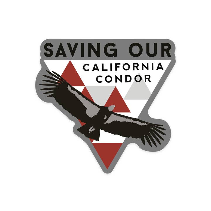 Lantern Press - Wholesale Sticker - STICKER Big Sur, California, Condor and Triangles