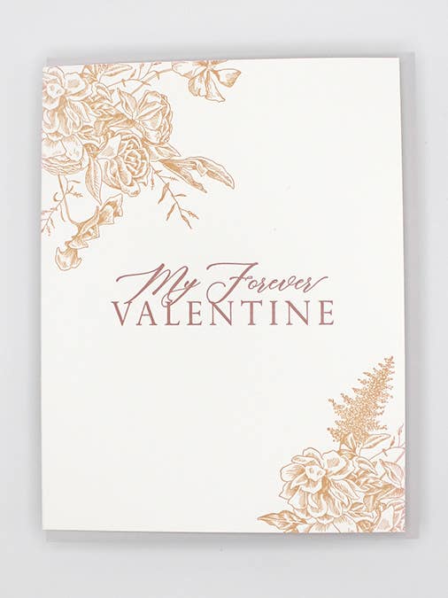 My Forever Valentine Letterpress wenskaart voor wholesale door Rust Belt Love Paperie