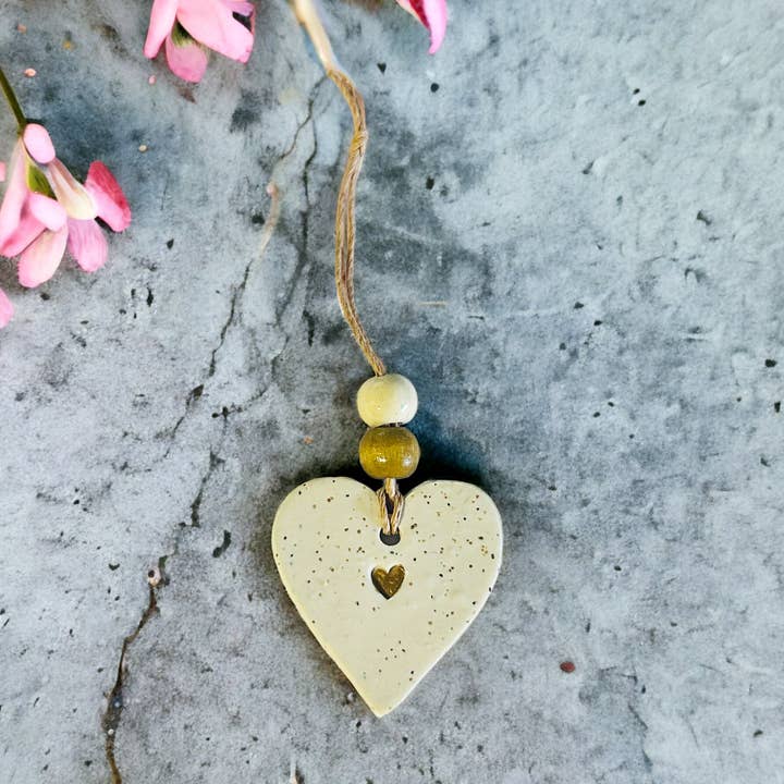 Sassy Sacha Jewelry - Wholesale Ornament - Heart Christmas Ornament Handmade, Cottagecore Rustic Modern0