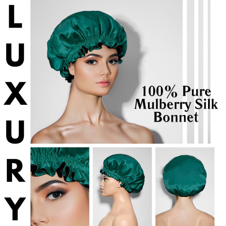 Nochka - Wholesale Sleep Cap / Bonnet - Women's - 100% Pure Mulberry Silk Bonnet – Reversible & Durable5