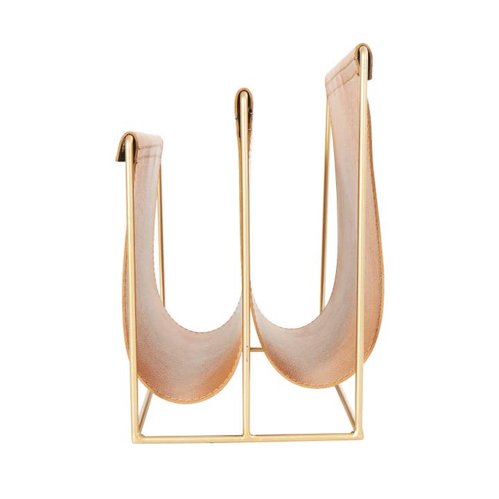 UMA Home Decor - Wholesale Magazine Rack - Modern Orange Leather Magazine Holder