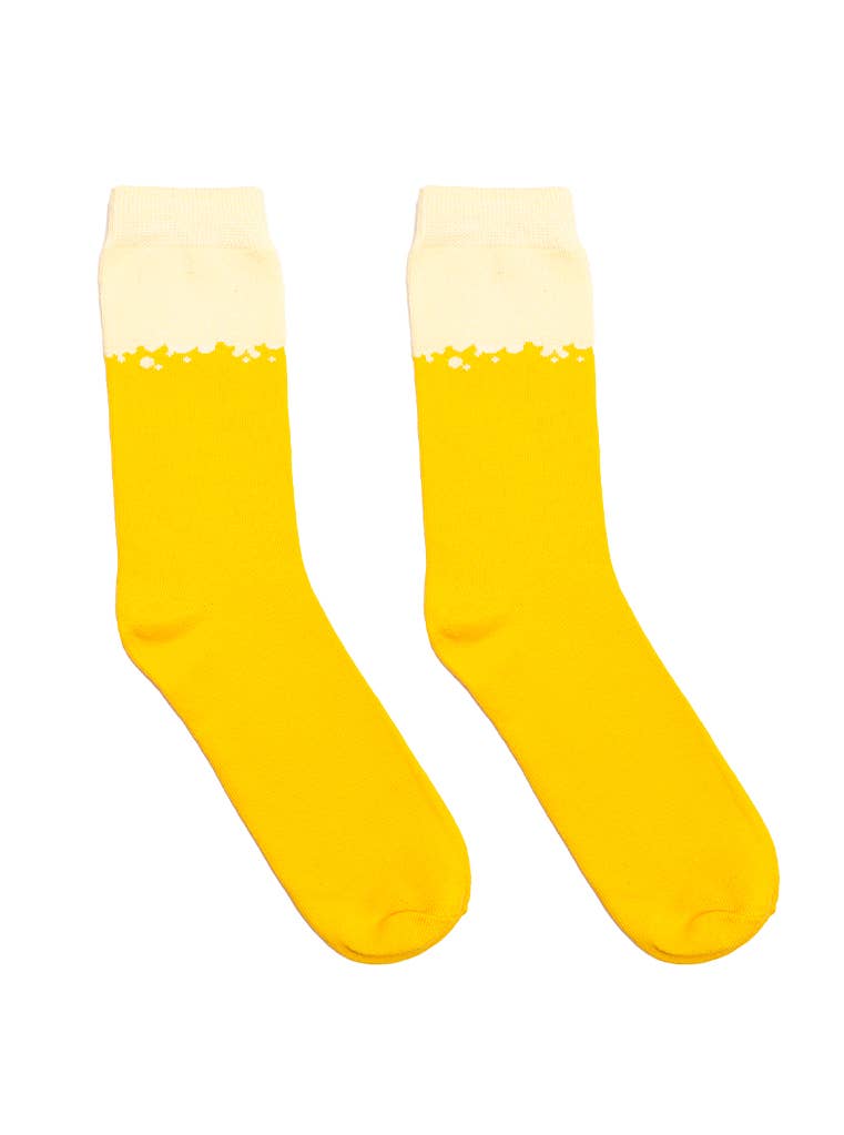 Living Royal - Wholesale Socks - Unisex - 3D Packaged Crew Socks - Beer Glass - Yellow2