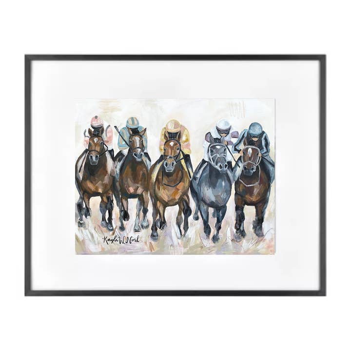 "And They're Off" (PRINT) for wholesale by Kayla Weber Art