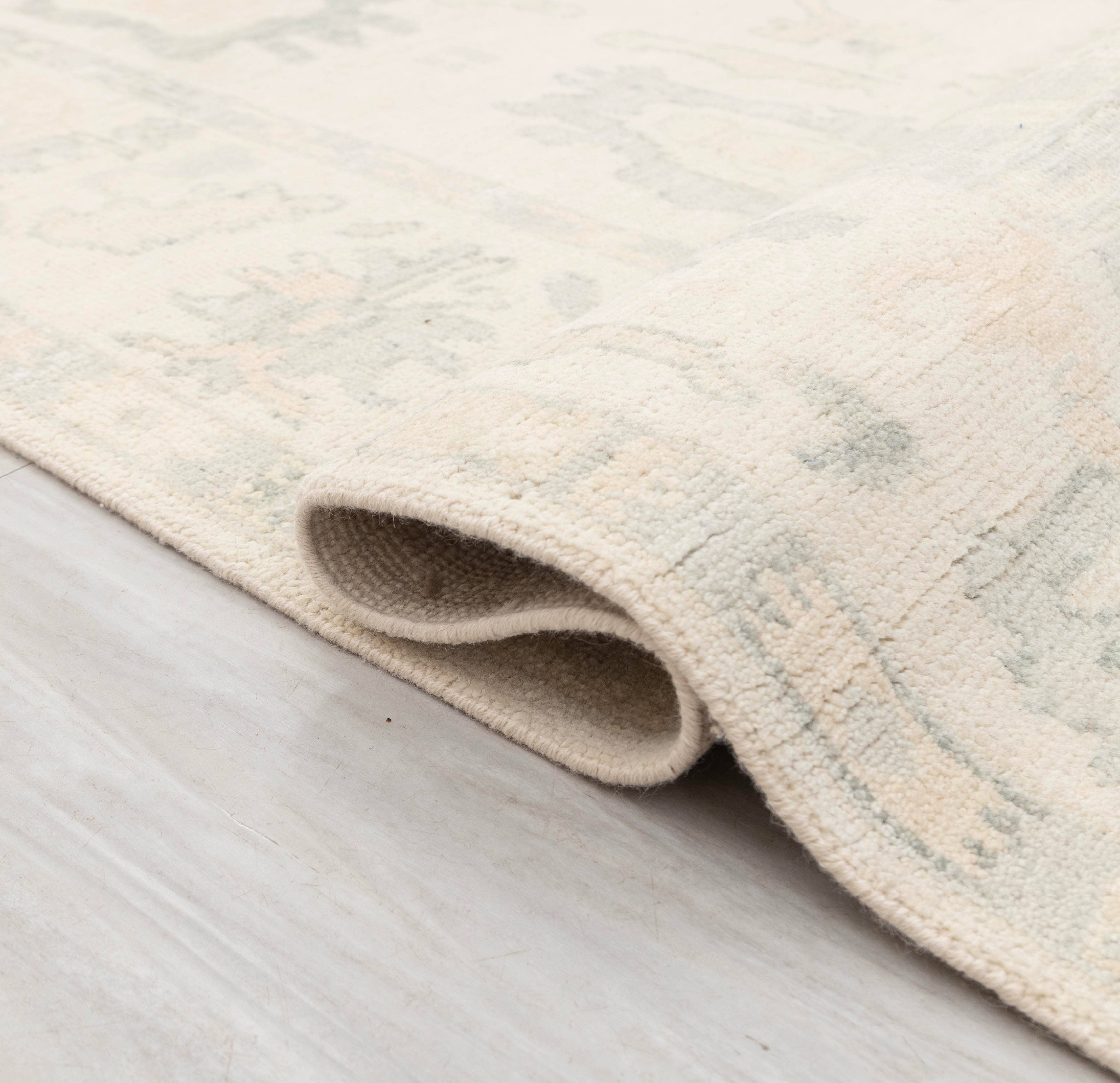 Aesthetic Homes LLC – Tapete por atacado – Tapete de Lã Oushak Creme Marfim, Feito à Mão – JC-61251