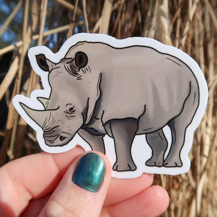 Rhino Animal Vinyl Sticker for wholesale by Market on Mars