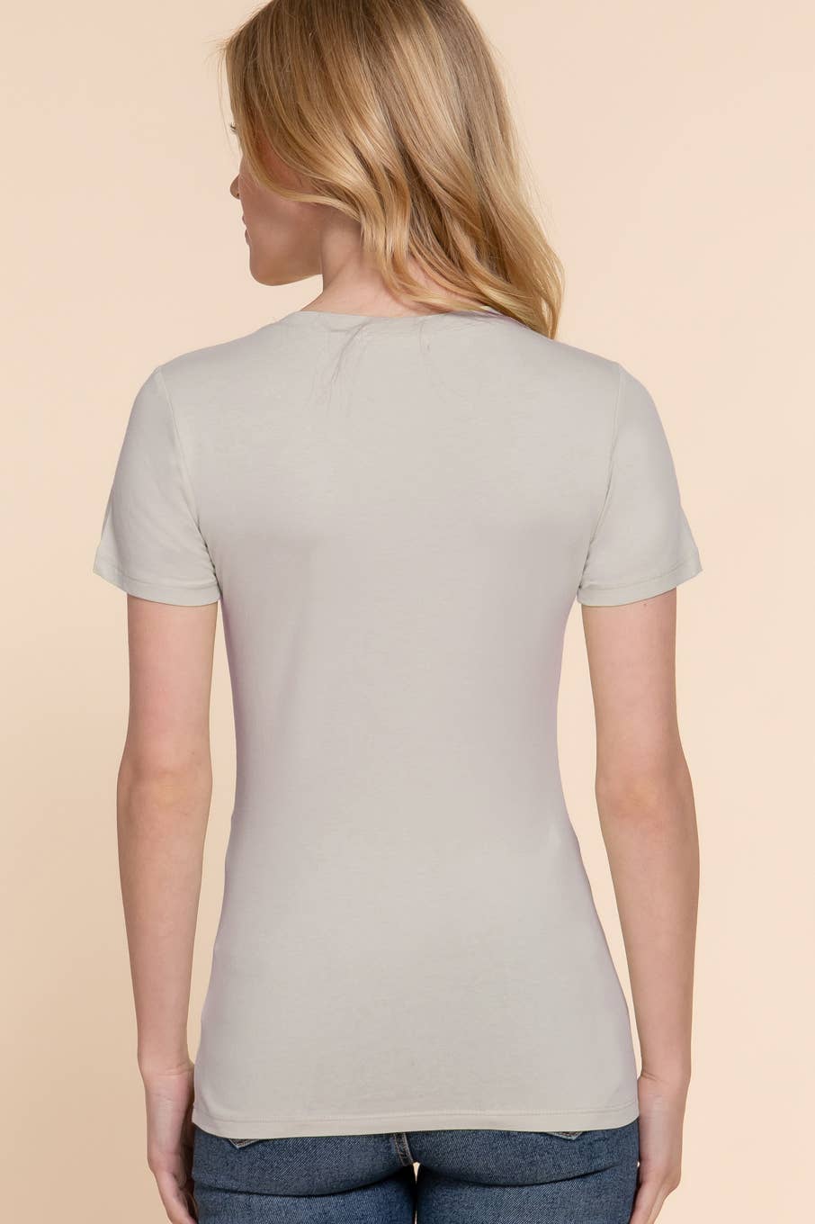 Active Basic | Active USA - Vente T-shirt – femme - Top en jersey de coton et élasthanne à manches courtes et col rond46