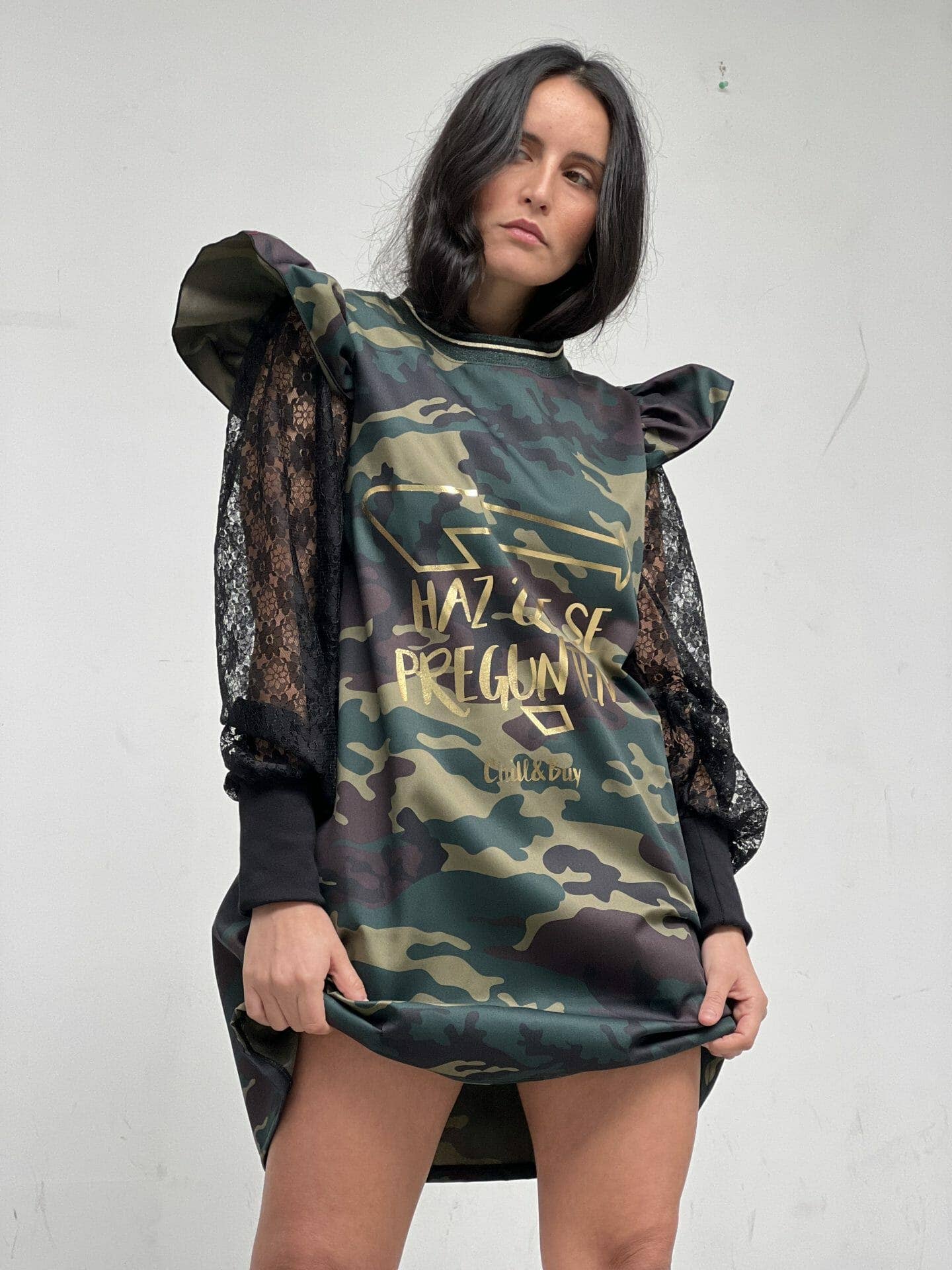 Chill&Buy – Engroshandel Kjole - Dame – Puffed Mini Ruffle Lace Kjole Ask