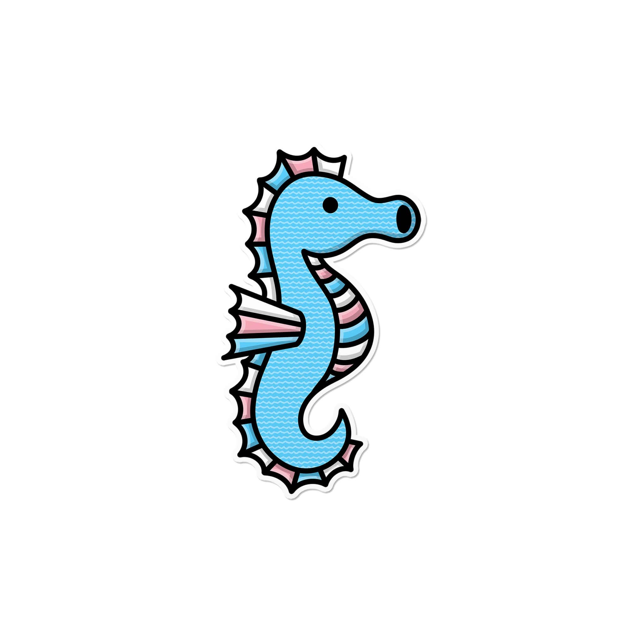 That Queer Card Co - Wholesale Sticker - Transgender Seahorse | LGBTQ+ Sea Life Ocean Animal Sticker1