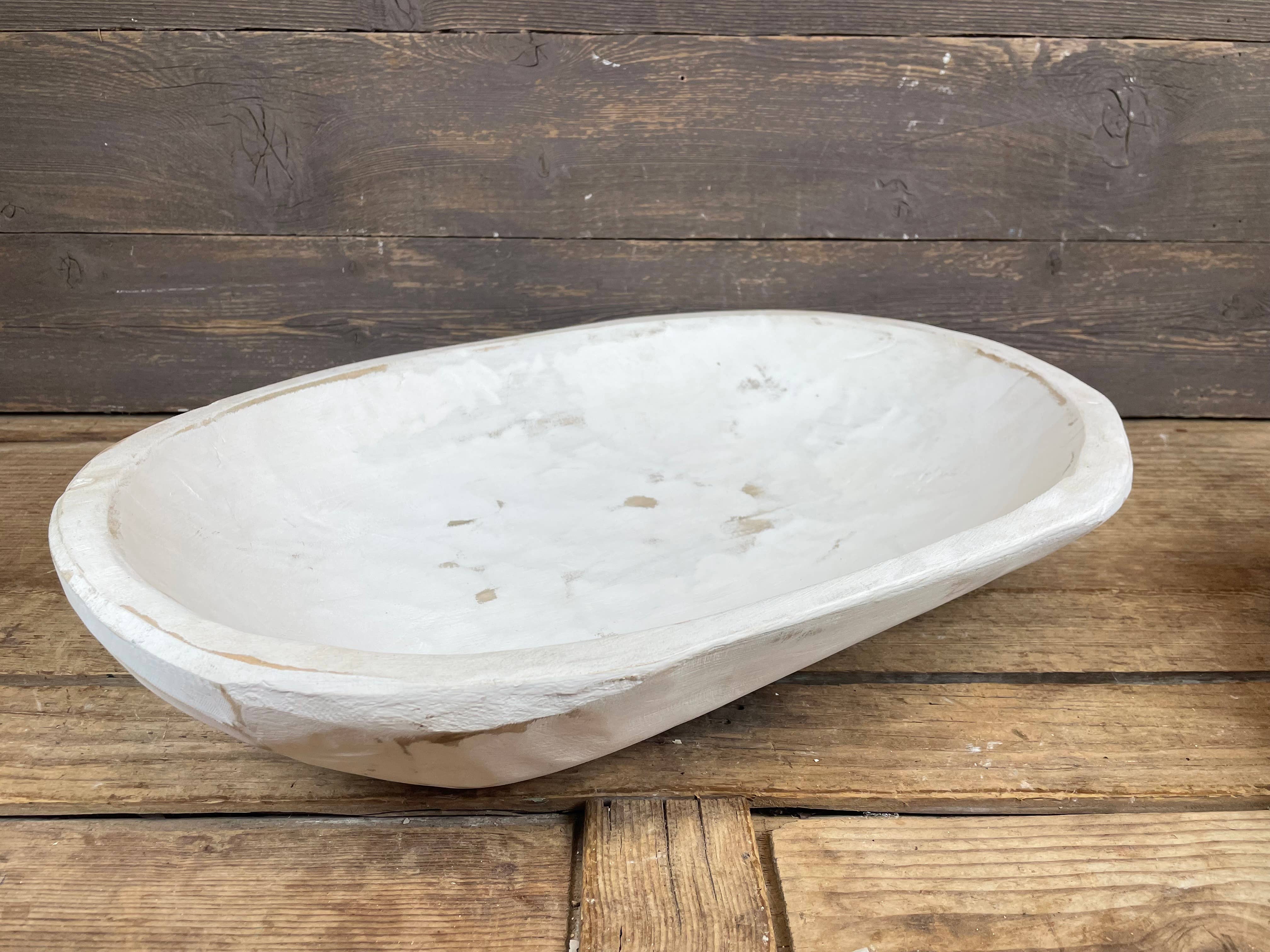 My Amigos Imports - Wholesale Decorative Plate/Dish/Bowl - Great Buy-WH-Chunky Farmhouse Dough Bowl-16x20-White-#22