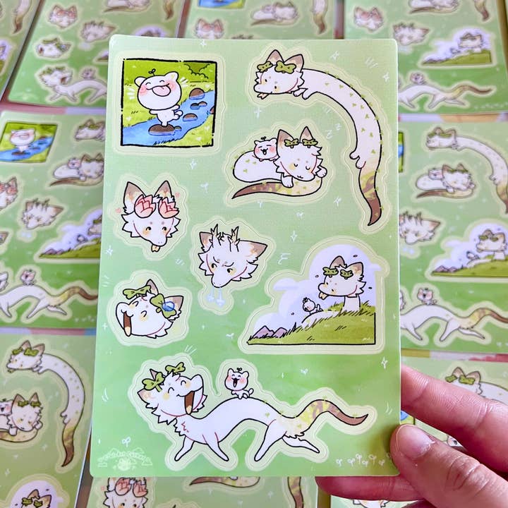 Sprouts & Turnip Sticker Sheet for wholesale by Cool Art Corner