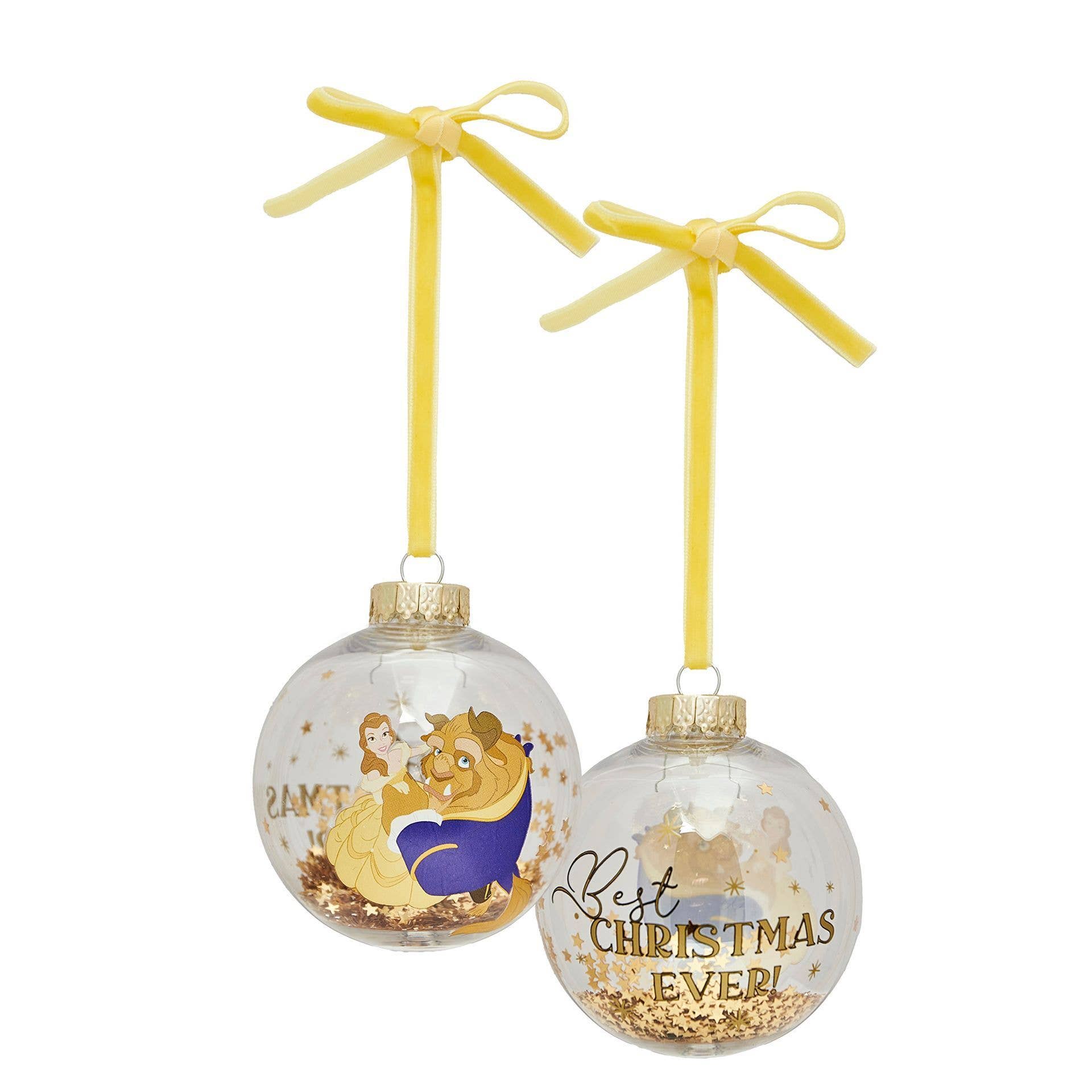 WIDDOP and Co. – Engroshandel Julepynt – Disney sæt med 7 julekugler – Skønheden og Udyret3